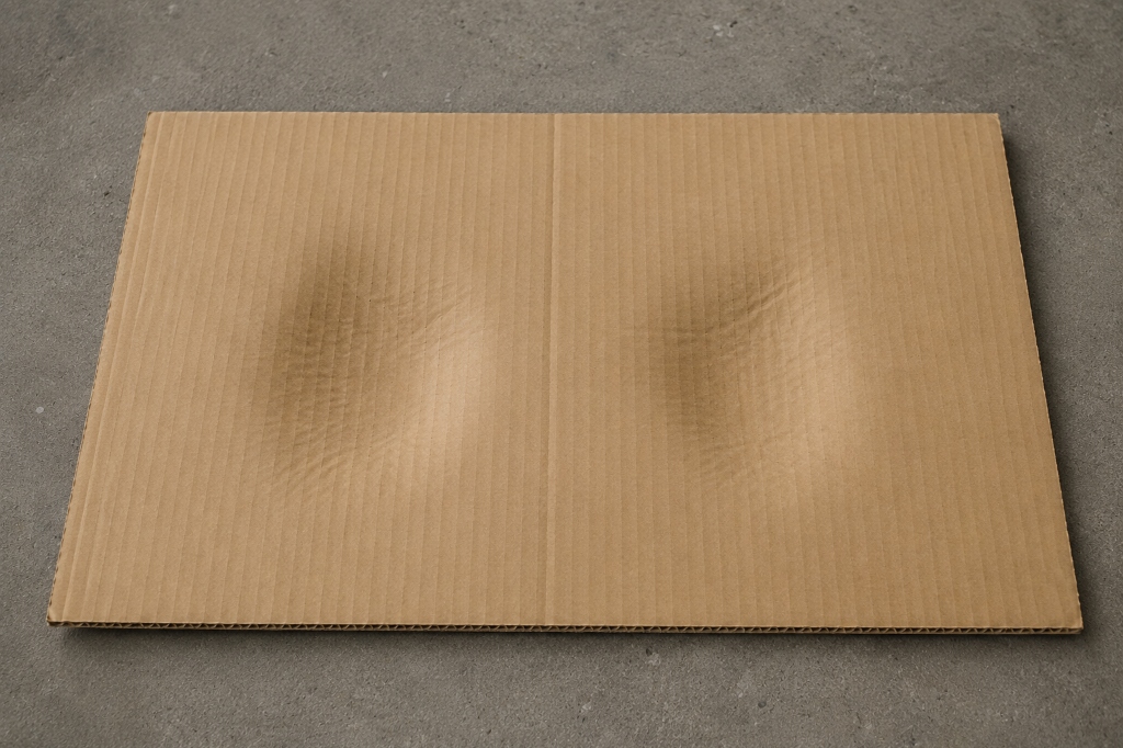 Cardboard sit bone impression measurement