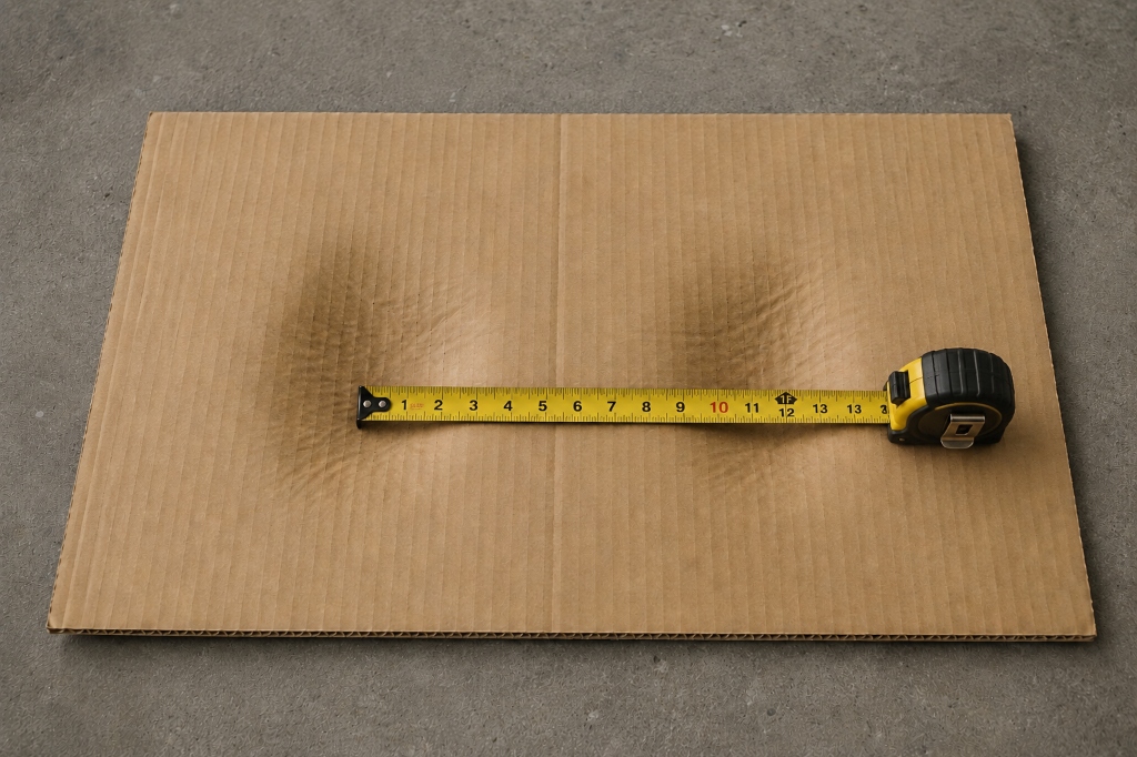 Measuring sit bone width distance with ruler